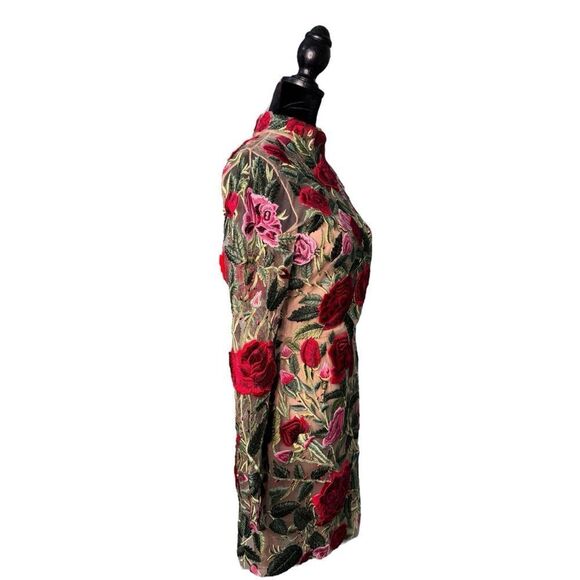 NWT Oscar de la Renta Embroidered Cocktail Dress (4) - Picture 8 of 12